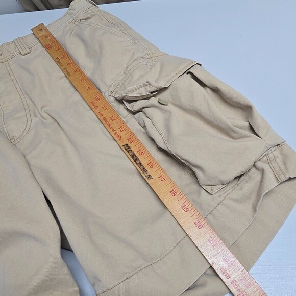 Polo Ralph Lauren Cargo Shorts Men 38 Beige Heavy Cotton Outdoor Skater‎ Pockets - Picture 11 of 15